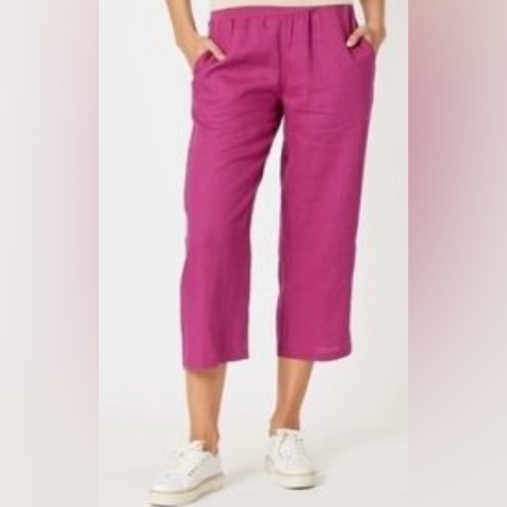 VELVET HEART Purple Cropped Culottes Pants Stretch Women’s PLUS SZ 2X BRAND NEW